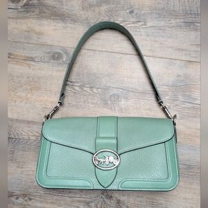 Sage Green Coach Georgie Shoulder Bag